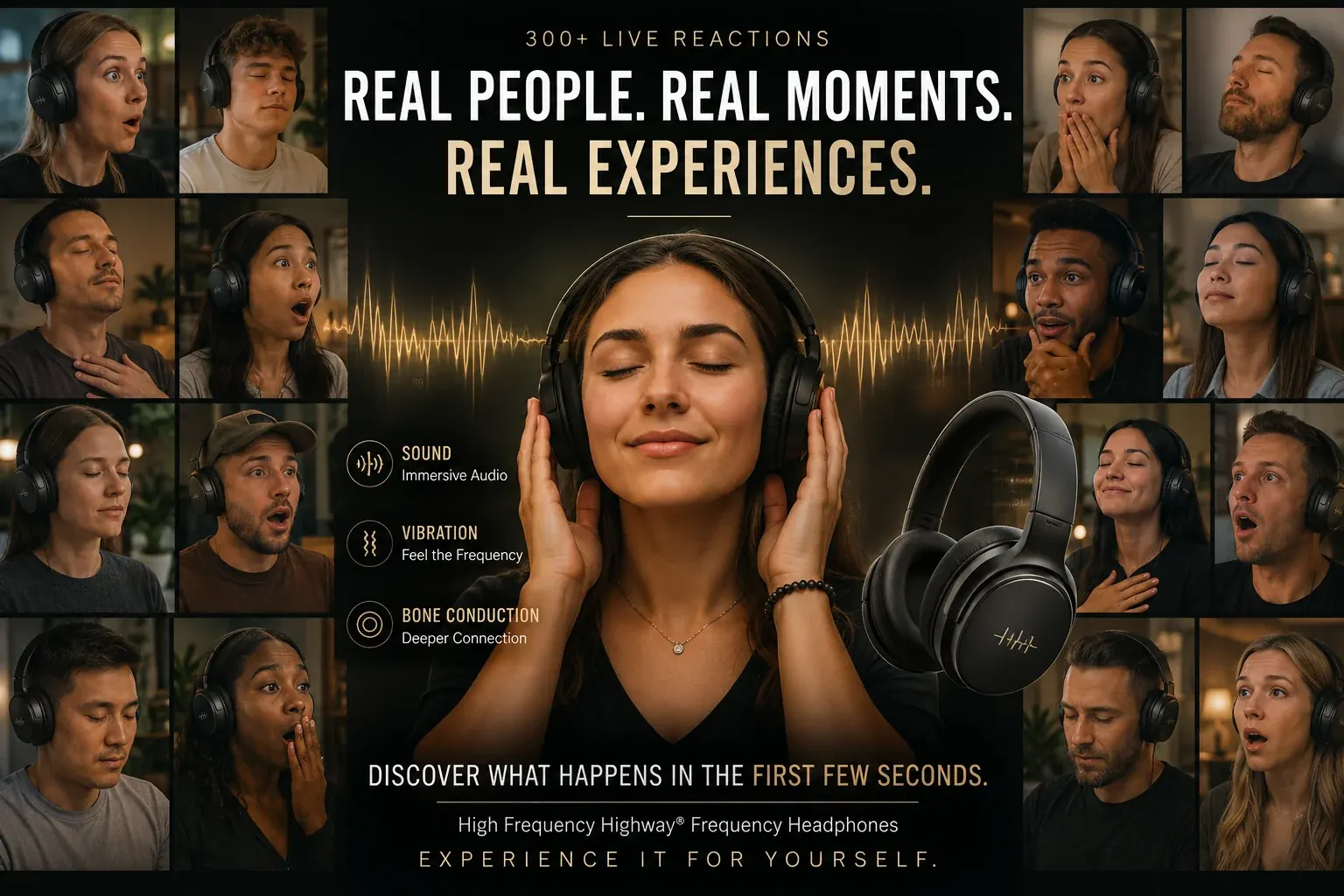 What 300 Live Reactions Reveal About the First Time People Try High Frequency Highway Headphones