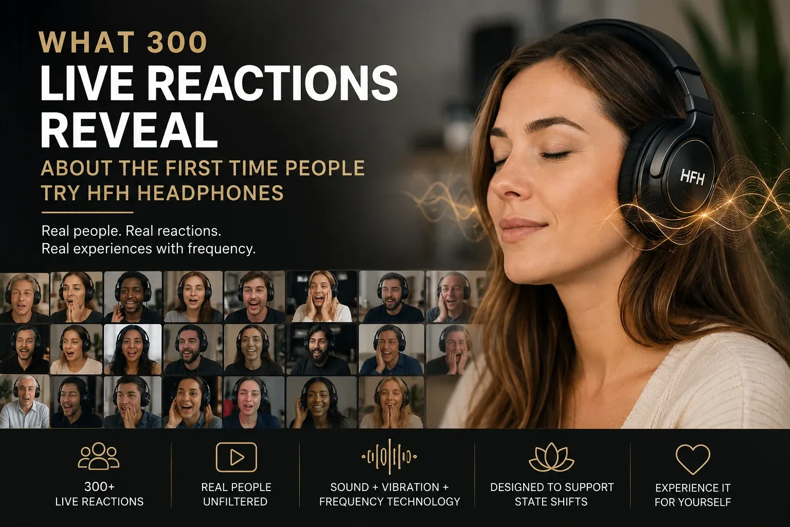 What 300 Live Reactions Reveal About the First Time People Try HFH Headphones