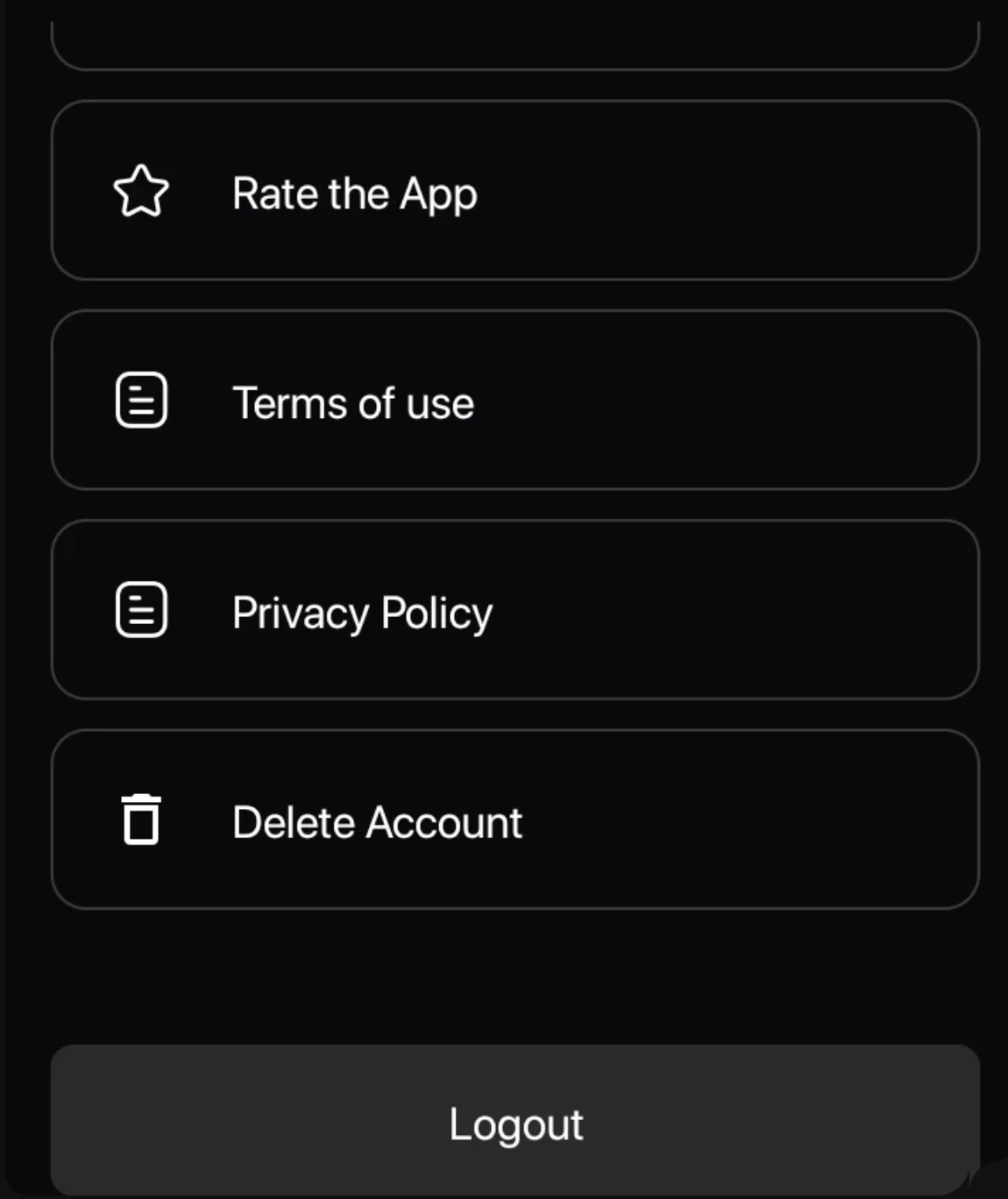 How to delete account