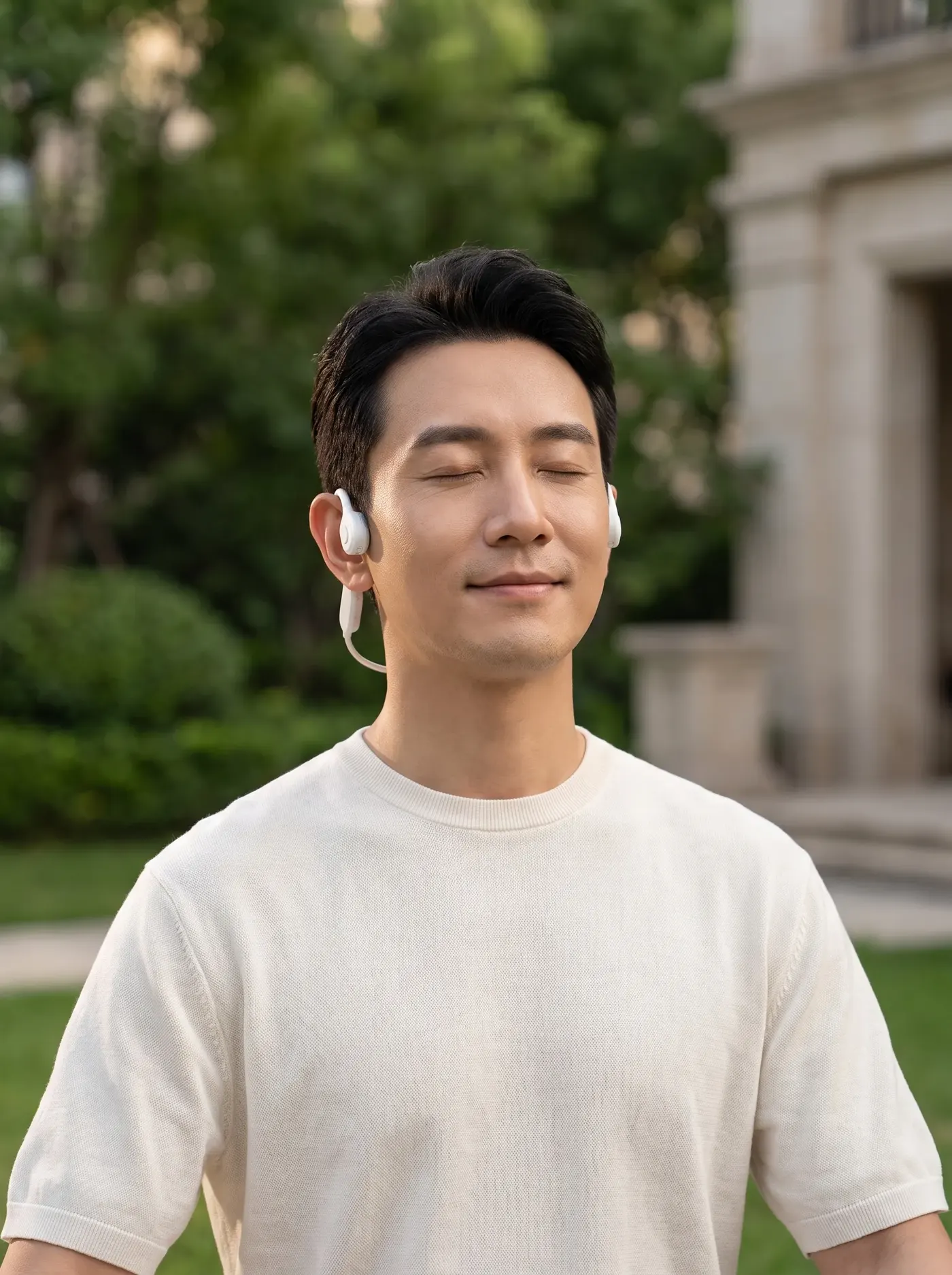 A man enjoying a quiet moment