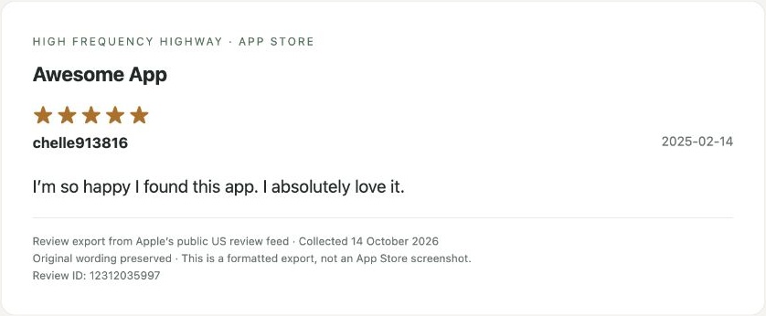 App Store review by chelle913816 — Review export