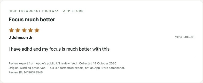 App Store review by J Johnson Jr — Review export