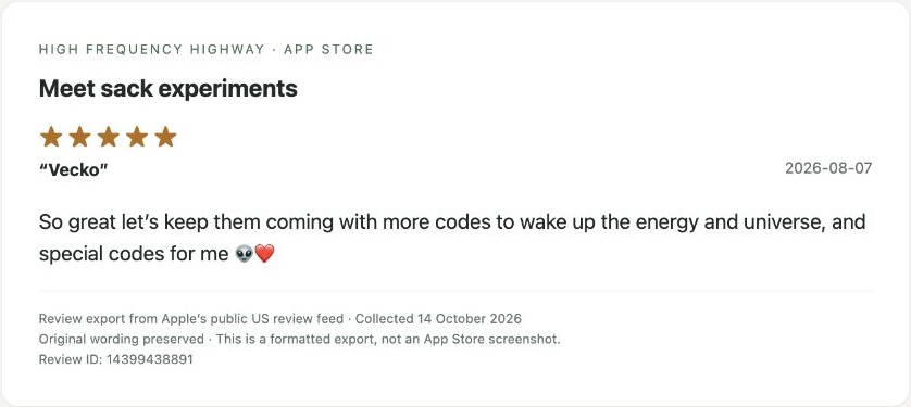 App Store review by “Vecko” — Review export