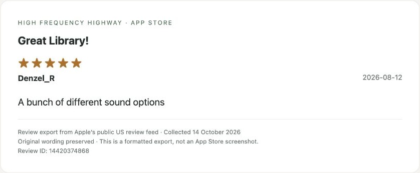 App Store review by Denzel_R — Review export