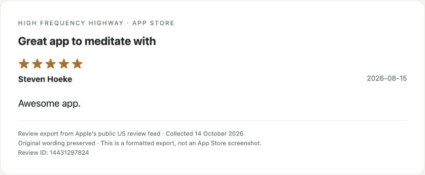 App Store review by Steven Hoeke — Review export