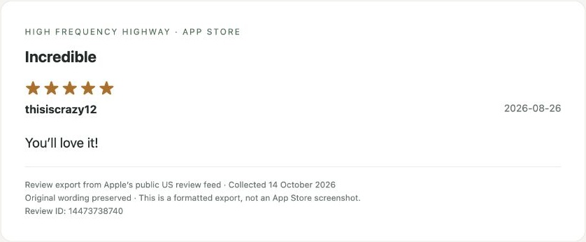 App Store review by thisiscrazy12 — Review export