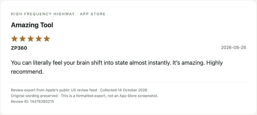 App Store review by ZP360 — Review export