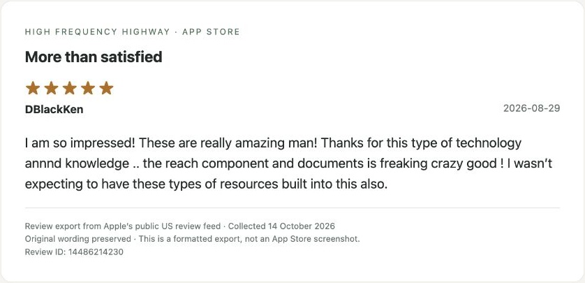 App Store review by DBlackKen — Review export