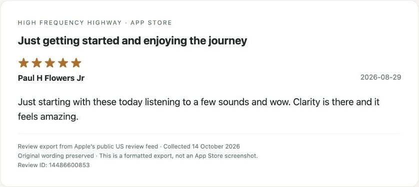 App Store review by Paul H Flowers Jr — Review export