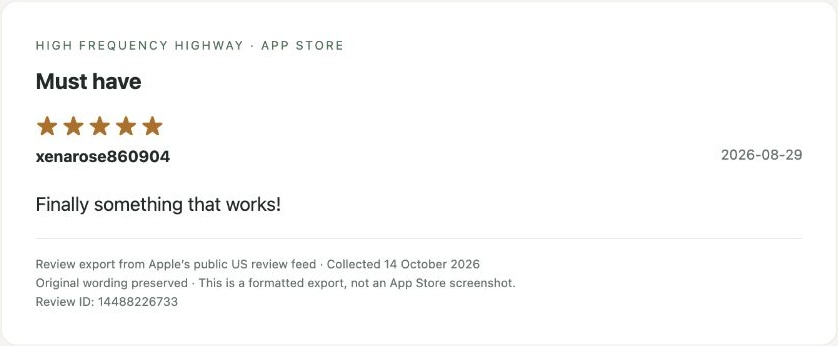 App Store review by xenarose860904 — Review export