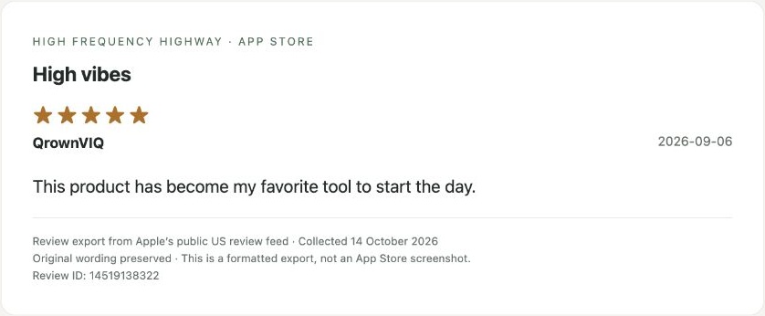 App Store review by QrownVIQ — Review export