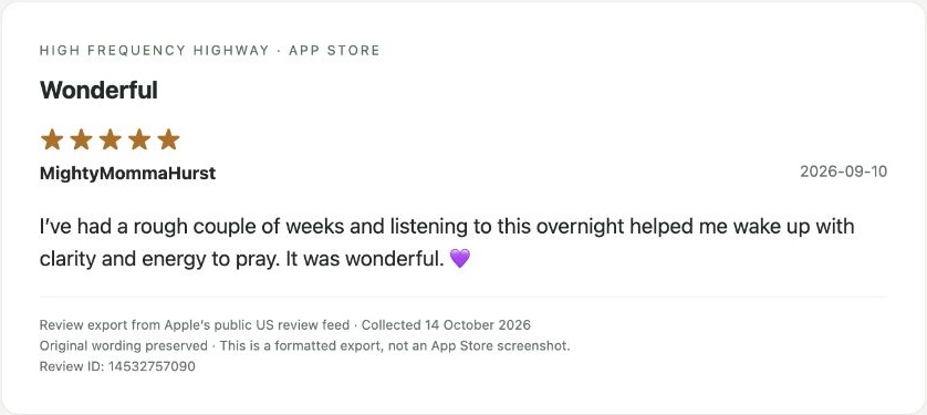 App Store review by MightyMommaHurst — Review export