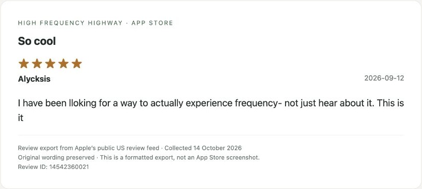 App Store review by Alycksis — Review export