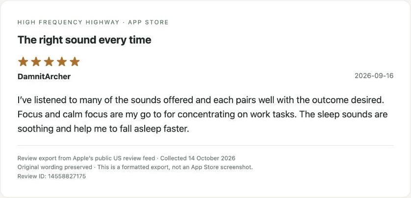 App Store review by DamnitArcher — Review export