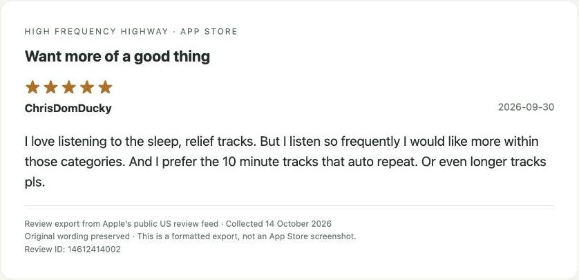 App Store review by ChrisDomDucky — Review export