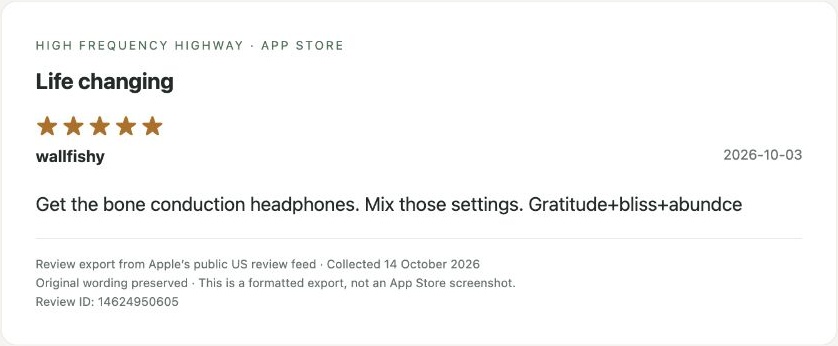 App Store review by wallfishy — Review export