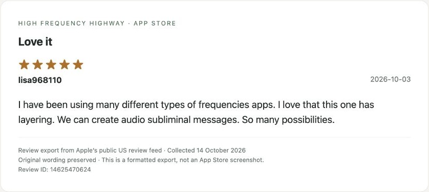 App Store review by lisa968110 — Review export