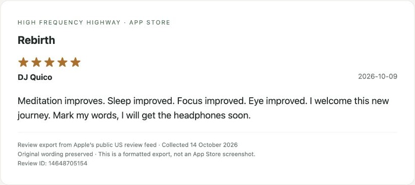 App Store review by DJ Quico — Review export