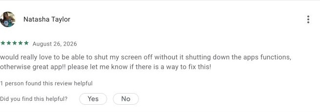 Google Play review by Natasha Taylor — Store screenshot