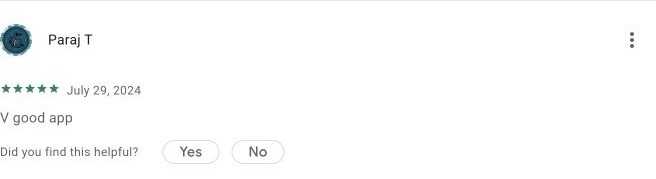 Google Play review by Paraj T — Store screenshot