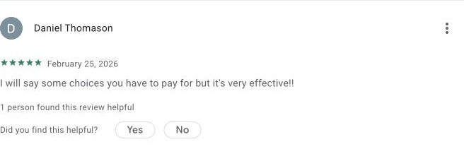 Google Play review by Daniel Thomason — Store screenshot