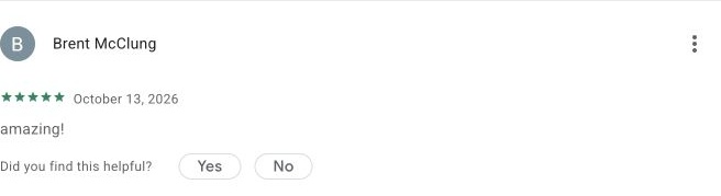 Google Play review by Brent McClung — Store screenshot